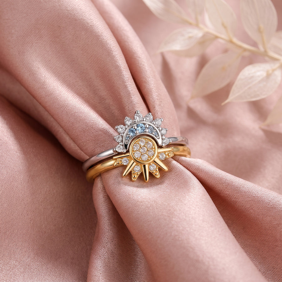 Astrea Sun & Moon Ring Set, product view 6