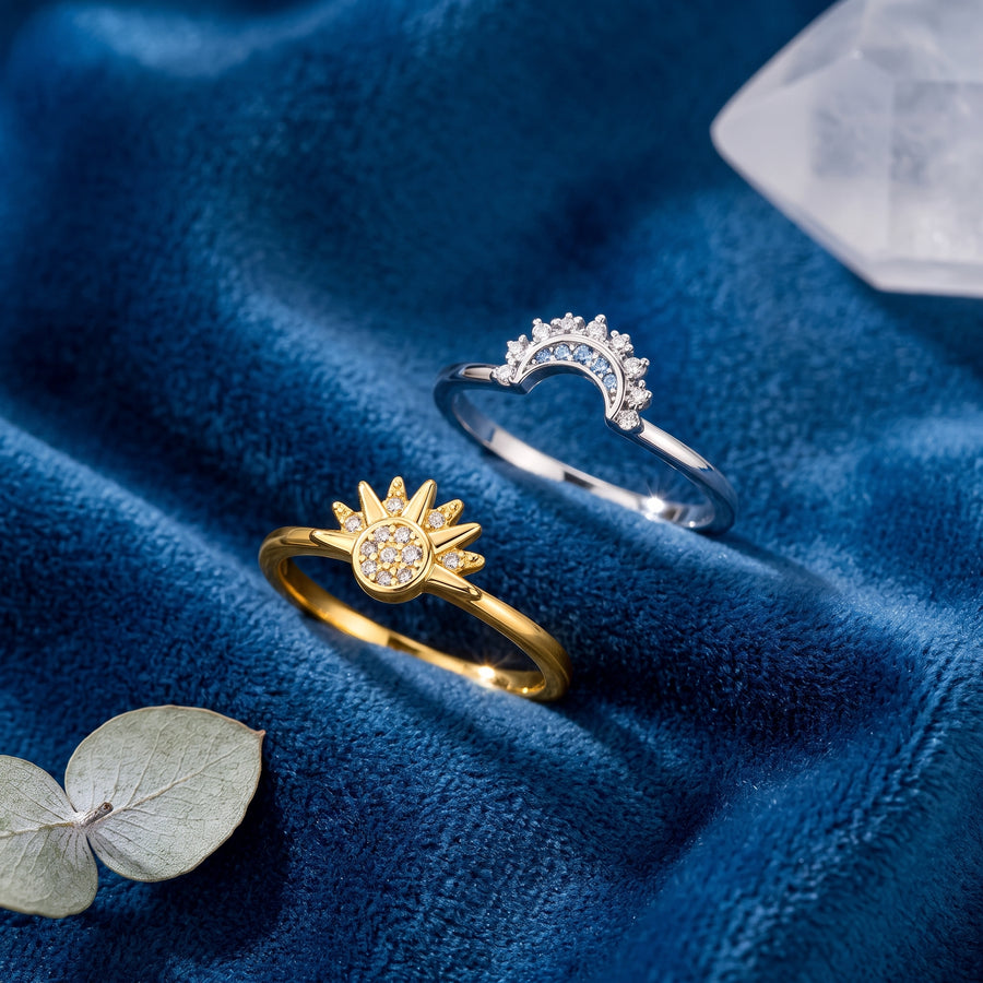 Astrea Sun & Moon Ring Set, product view 5