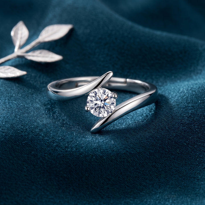 Liora Embrace Ring with zircon centerpiece