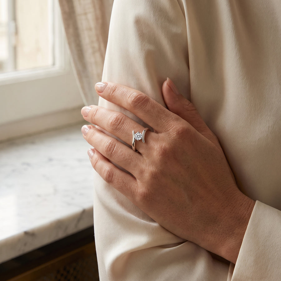 Liora Embrace Ring worn on hand