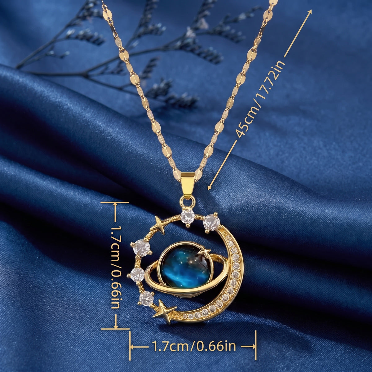 Astrea Orbit Necklace measurements