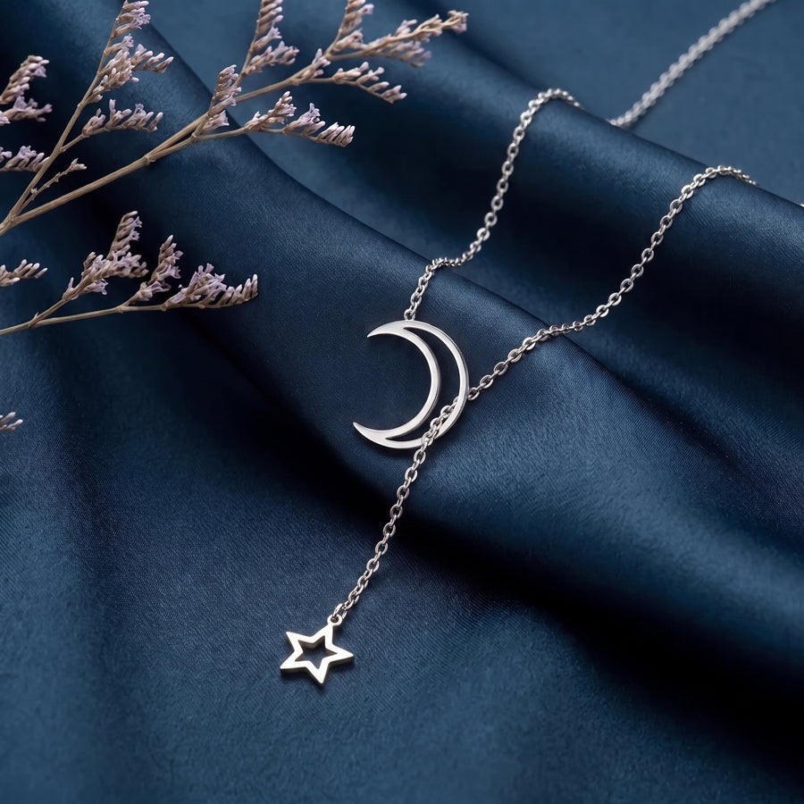 Selene Moon & Star Necklace