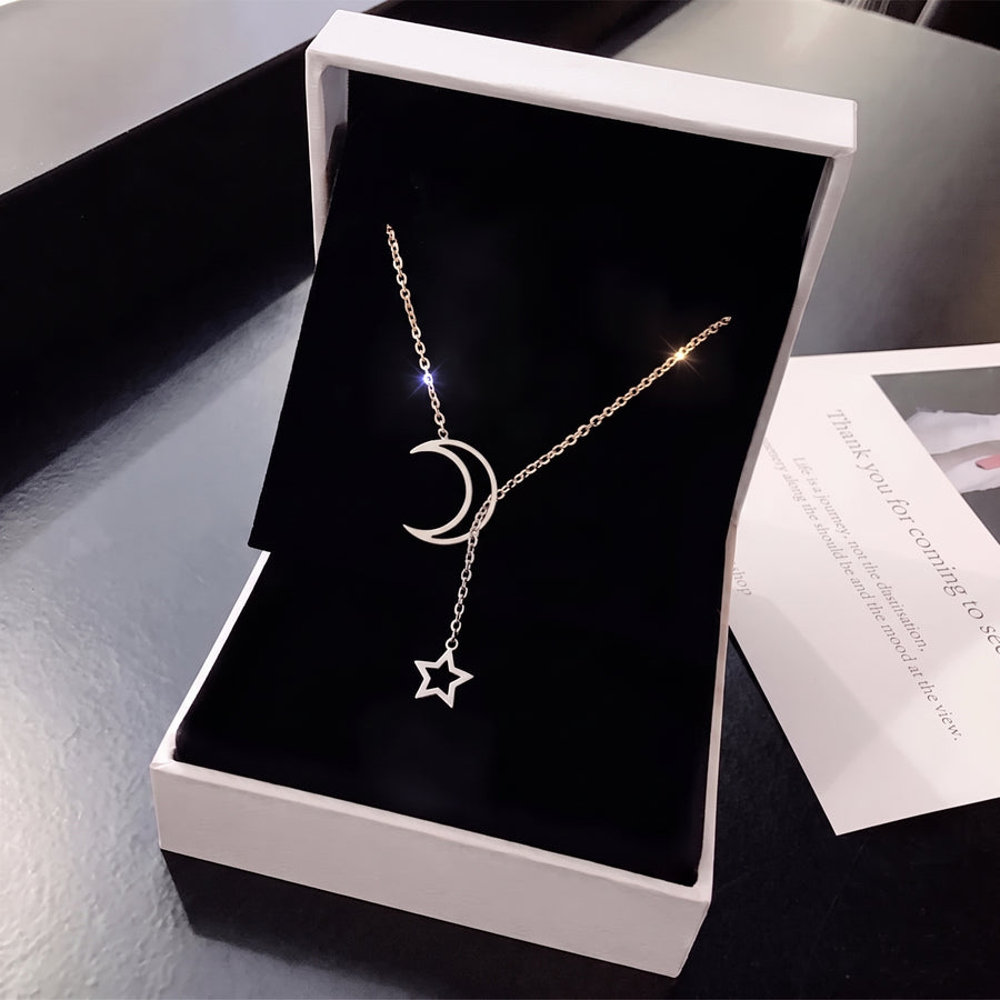Selene Moon & Star Necklace