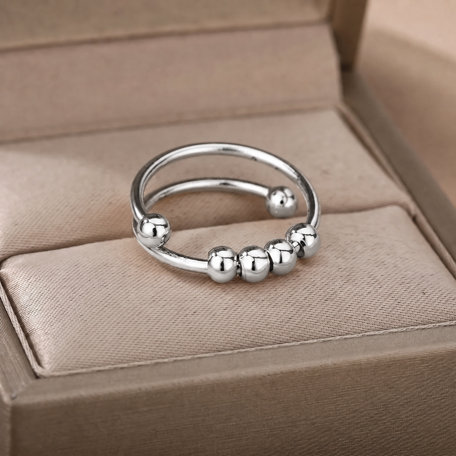 Aurelia Spinner Ring — Silver finish, second image variant