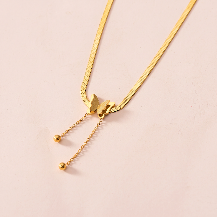 Elara Butterfly Necklace, product view 3