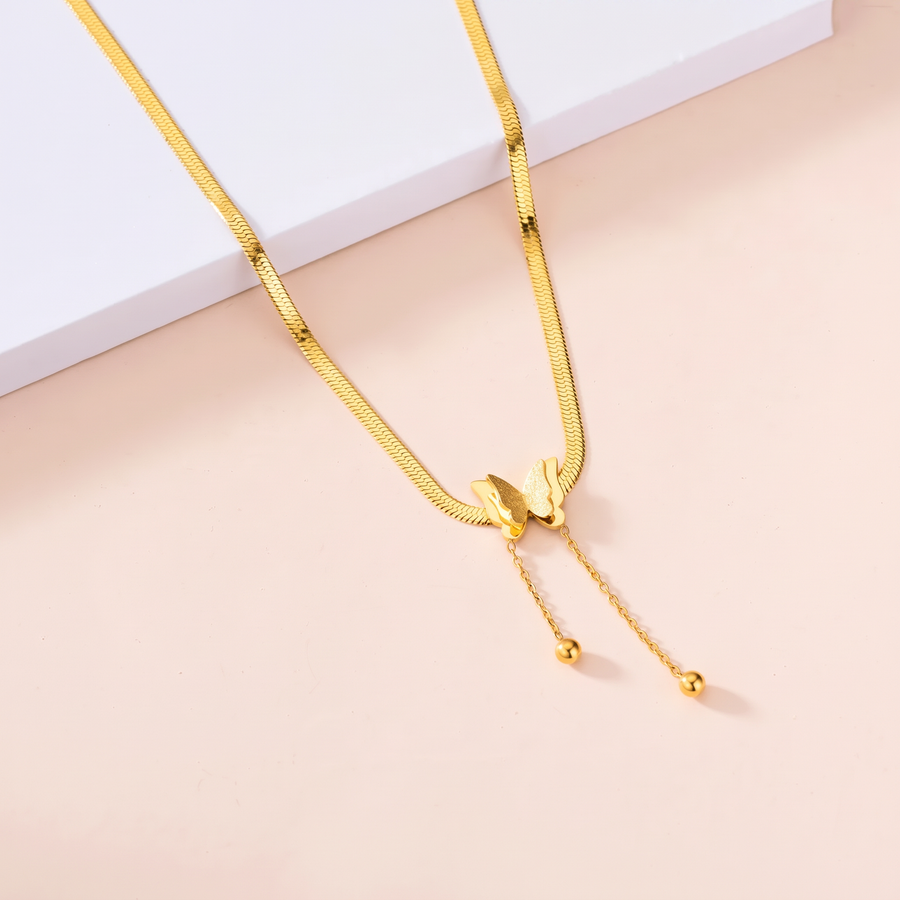 Elara Butterfly Necklace, product view 4
